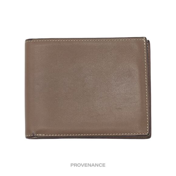 🔴 Hermès Citizen Twill Compact Wallet - Etoupe Swift - Picture 2 of 8